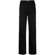 Twill High Rise Broek Rotate Birger Christensen , Black , Dames