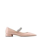 Blush Pink Kristalversierde Leren Schoenen Jimmy Choo , Pink , Dames