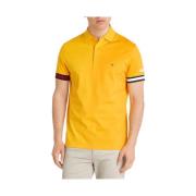 Flag Cuff Sleeve Logo Polo Shirt Tommy Hilfiger , Yellow , Heren