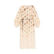 Beige Geriemde Jurk Mode Zimmermann , Multicolor , Dames