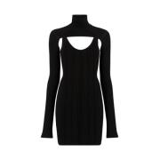 Scoop Neck Bodycon Mini Dress Roberto Cavalli , Black , Dames