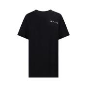 Monochrome Katoenen T-shirt met Iconisch Logo Balmain , Black , Heren