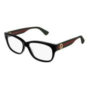 Zwart Groen Rood Brilmontuur Gucci , Black , Unisex