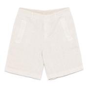 Linnen shorts met zakken, gemaakt in Italië Eleventy , Beige , Heren