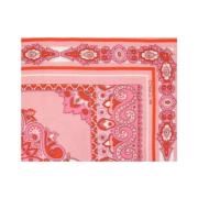 Sjaal met paisley motief, zacht materiaal Etro , Pink , Dames