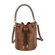 Mini Leren Bucket Tas Marc Jacobs , Brown , Dames