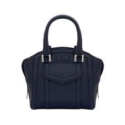 Boterzachte Mini Karla Leren Tas Kiton , Blue , Dames