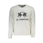 Elegant sweatshirt met lange mouwen en ronde hals La Martina , White ,...