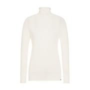 Kasjmier Polo-hals Trui Kiton , White , Dames