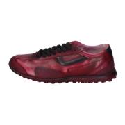 Leren Heren Sneakers Moma , Red , Heren