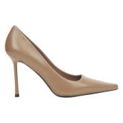 Beige Hoge Hakken Pumps voor Dames gemaakt van Echt Leer Estro , Beige...