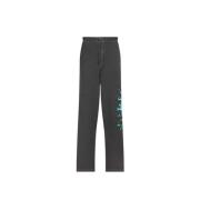 Leeuw-Print Vlam Sweatpants Roberto Cavalli , Gray , Heren