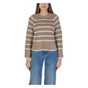 Lente/Zomer Dames Katoenen Sweatshirt Vila , Beige , Dames