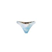 Omkeerbare Schilderij-Print Bikini Slips Roberto Cavalli , Blue , Dame...