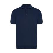 Zachte Egyptische katoenen poloshirt Kiton , Blue , Heren