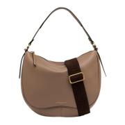 Vintage stijl leren handtas, duifgrijs Gianni Chiarini , Brown , Dames