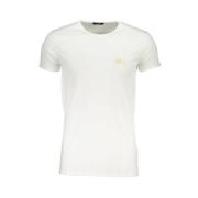 Wit Katoenen Logo Print T-Shirt Cavalli Class , White , Heren