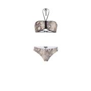 Snake-Print Halternek Bikini Set Roberto Cavalli , Brown , Dames