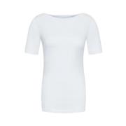 Wit Viscose Dames T-Shirt Lente/Zomer Collectie Vero Moda , White , Da...