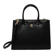 Lente/Zomer Dames Middelgrote Tas Collectie Tommy Hilfiger , Black , D...