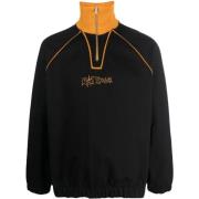 Zwarte Sweatshirt met rits Rassvet , Black , Heren