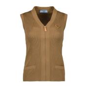 Mouwloos vest voor vrouwen Prada , Brown , Dames