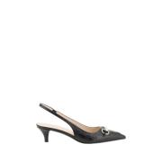 Horsebit Leren Pumps Gucci , Black , Dames