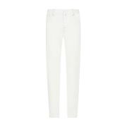 Slim-fit katoenen jeans in room Kiton , White , Heren