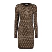 Gedrukte Katoenen Badjas Herfst-Winter Collectie Fendi , Brown , Dames