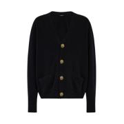 Gouden Knoop Cardigan Klassieke Stijl Roberto Cavalli , Black , Dames