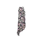 Jaguar-Print Asymmetrische Maxi Rok Roberto Cavalli , Multicolor , Dam...