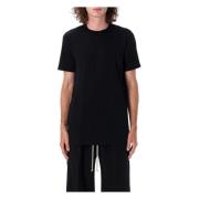 Zwarte Level T Katoenen T-shirt Rick Owens , Black , Heren