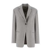 Slim Fit Melange Jas Antonelli Firenze , Gray , Dames