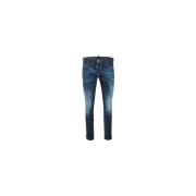 Luxe Blauwe Slim Jeans Dsquared2 , Blue , Heren