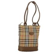 Pre-owned Canvas shoulder-bags Burberry Vintage , Beige , Dames