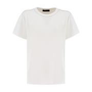 Diamantdraad Jersey T-shirt Fabiana Filippi , White , Dames