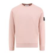 Katoenen Crew-neck Sweatshirt met Badge Stone Island , Pink , Heren