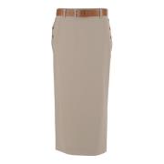 Beige Rok Stijlvolle Mode Moschino , Beige , Dames