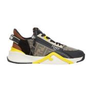 MultiColour Slip-On Sneakers met Golvende Zool Fendi , Multicolor , He...