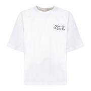 Wit Logo T-shirt voor Mannen Alexander McQueen , White , Heren