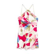 Bloemenprint Roze Schouderband Jurk Cult Gaia , Multicolor , Dames