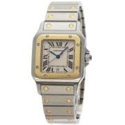 Pre-owned Yellow Gold watches Cartier Vintage , Beige , Heren