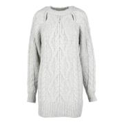 Alpaca Blend Gebreide Jurk Isabel Marant , Gray , Dames