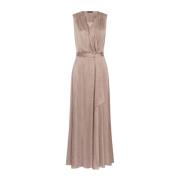 Zijden Elegante Jurk Kiton , Pink , Dames