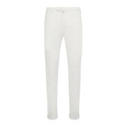 Slim Fit Ivoor Chino Katoenen Broek Kiton , White , Heren