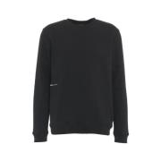 Zwarte Geribbelde Crewneck Sweater Dondup , Black , Heren