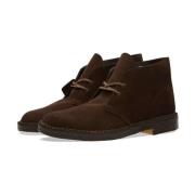 Marineblauw Suède Desert Boot Stijl Clarks , Brown , Heren