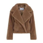 Korte Teddy Spijkerjas Kameel Max Mara , Brown , Dames