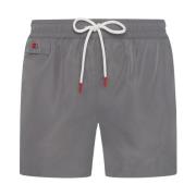 Grijze Polyester Swim Boxer Trunks Kiton , Gray , Heren