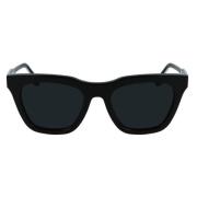 Rechthoekige Acetaatzonnebril Victoria Beckham , Black , Dames